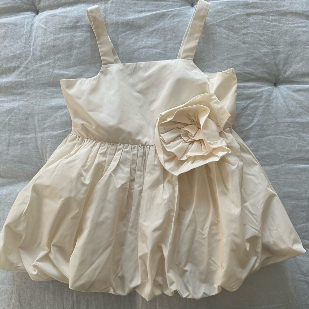 NWT Crewcuts formal bubble hem cream dress